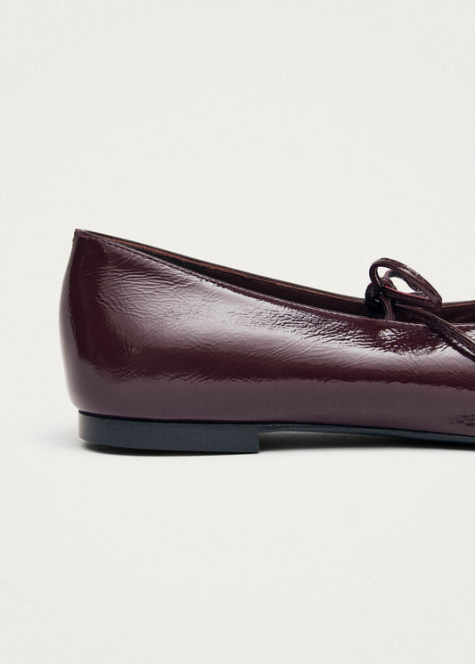 Sway Burgundy Leather Ballet Flats-image