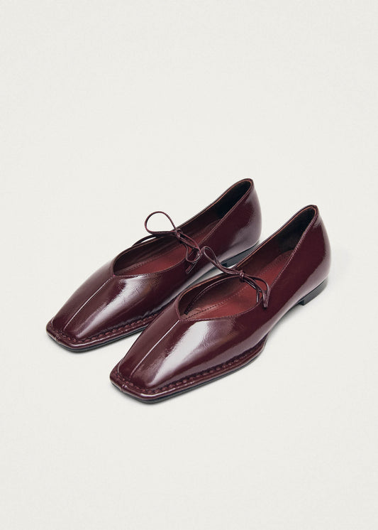 Sway Burgundy Leather Ballet Flats-image