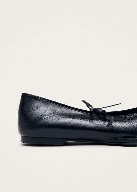Sway Studs Rift Black Leather Ballet Flats-image