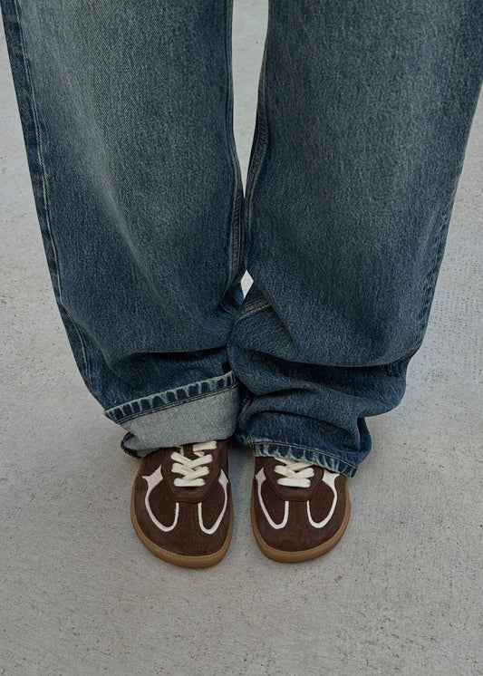 Tb.00 Barefoot Rife Cocoa & Off White Leather Sneakers-image