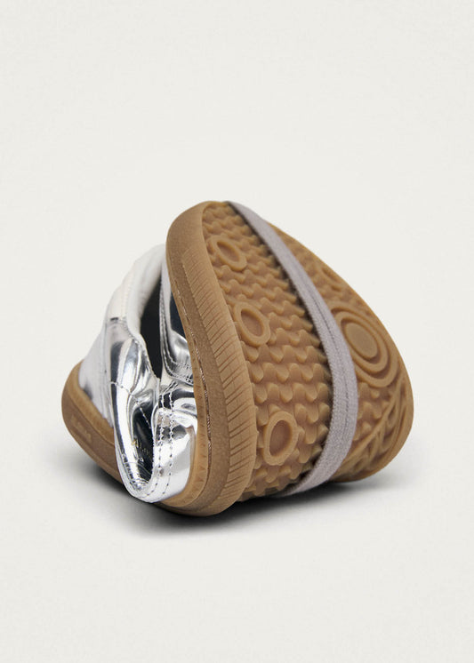 Tb.00 Barefoot Rife Shimmer Silver Cream Leather Sneakers-image