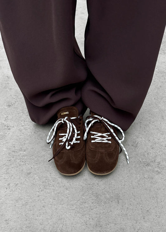 Tb.24 Suede Chocolate Brown Leather Sneakers-image