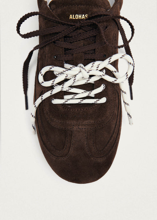 Tb.24 Suede Chocolate Brown Leather Sneakers-image