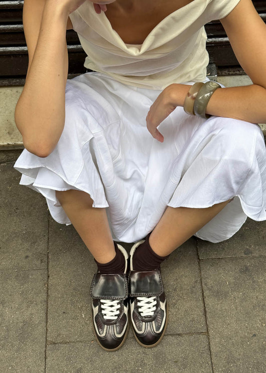 Tb.490 Club Brushed Dark Chocolate Leather Sneakers-image