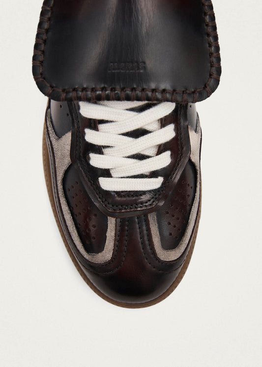 Tb.490 Club Brushed Dark Chocolate Leather Sneakers-image