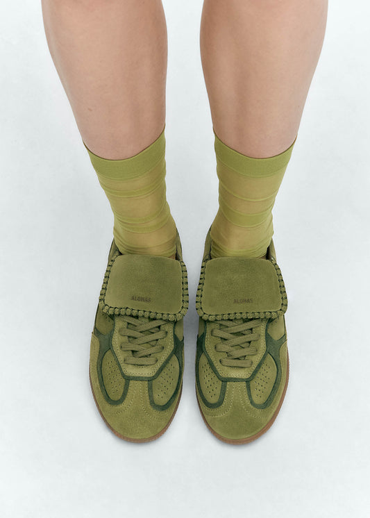 Tb.490 Club Suede Green Leather Sneakers-image