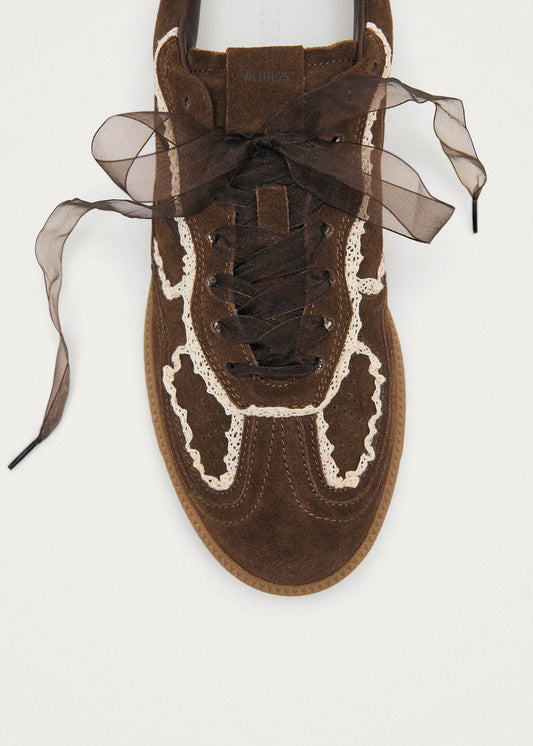 Tb.490 Crochet Chocolate Leather Sneakers-image