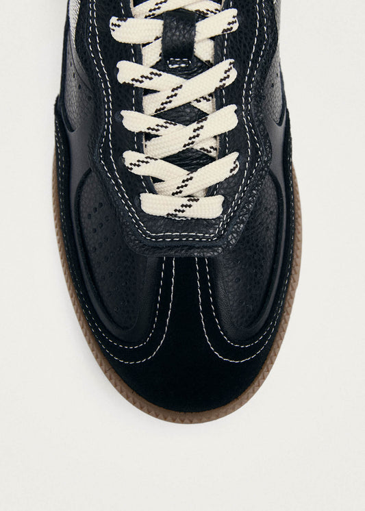 Tb.490 Rife Grain Black & Cream Leather Sneakers-image