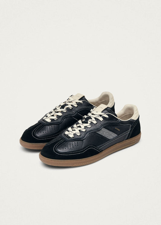 Tb.490 Rife Grain Black & Cream Leather Sneakers-image