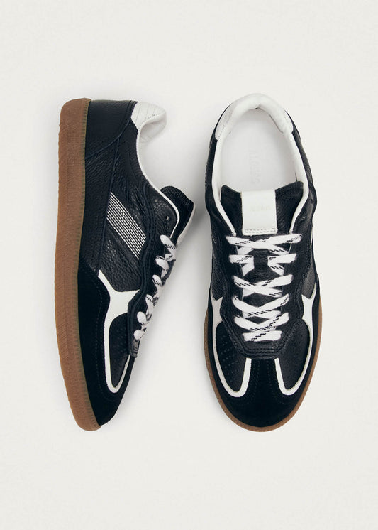 Tb.490 Rife Grain Black & White Leather Sneakers-image