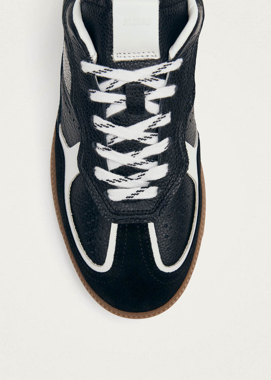Tb.490 Rife Grain Black & White Leather Sneakers-image
