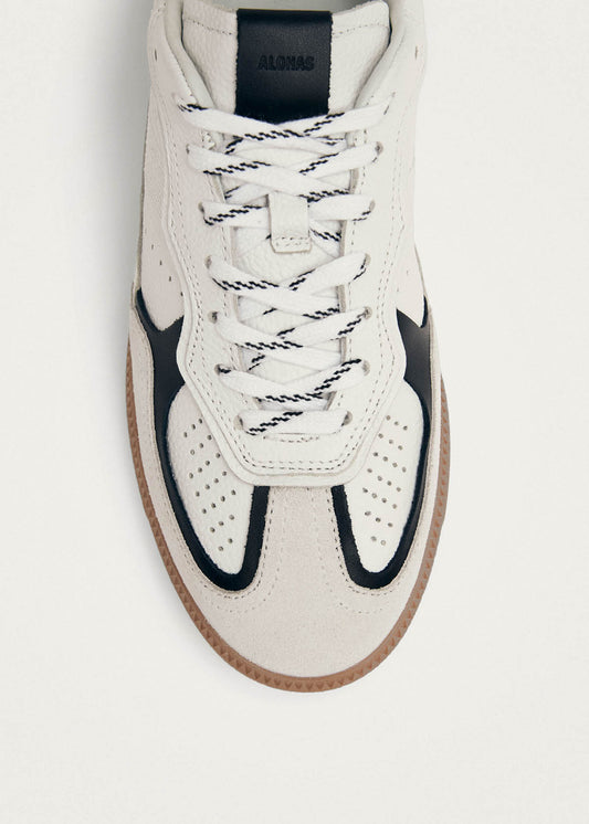 Tb.490 Rife Grain White Black Leather Sneakers-image