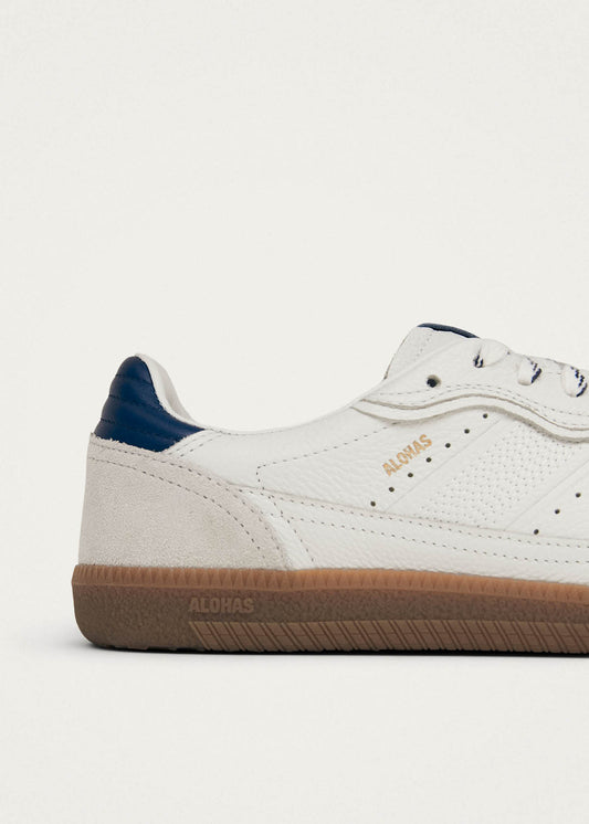 Tb.490 Rife Grain White Navy Leather Sneakers-image
