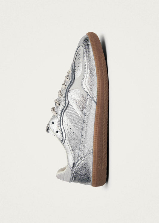 Tb.490 Shimmer Recycled Silver Cream Leather Sneakers-image