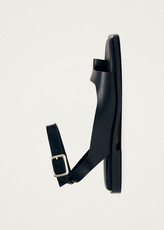 Tebas Black Leather Sandals-image