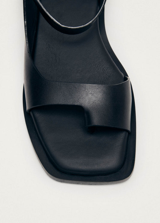 Tebas Black Leather Sandals-image