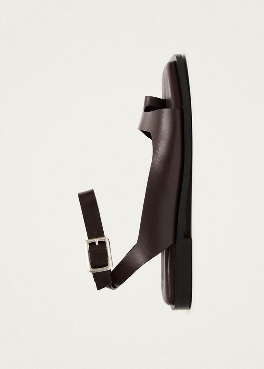 Tebas Brown Leather Sandals-image