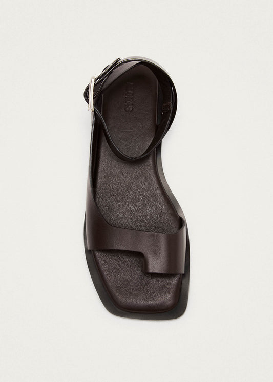 Tebas Brown Leather Sandals-image