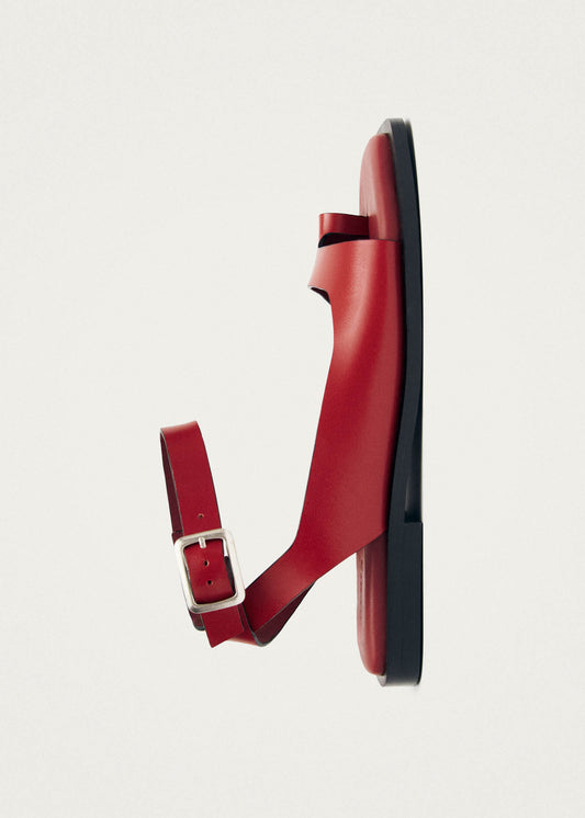 Tebas Red Leather Sandals-image